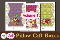 Floral Pillow Gift Box Printable A4 Template Set Product Image 2