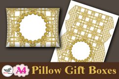 Gold Ornate Pillow Box Template Kit Vol.2 A4 Printable Product Image 3