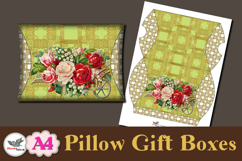 Floral Pillow Gift Box Printable A4 Template Set Product Image 3