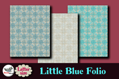 Blue Folio Junk Journal Kit Letter Size Printable Product Image 8