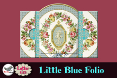 Blue Folio Junk Journal Kit Letter Size Printable Product Image 3