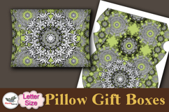 Silver Mandala Pillow Box Template Kit Letter Product Image 4