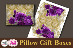 Floral Pillow Gift Box Printable A4 Template Vol 2 Product Image 4