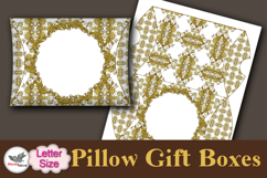 Gold Ornate Pillow Box Template Kit Letter Printable Product Image 4
