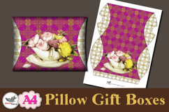 Floral Pillow Gift Box Printable A4 Template Set Product Image 4