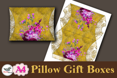 Floral Pillow Gift Box Printable A4 Template Vol 2 Product Image 5