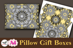 Silver Mandala Pillow Box Template Kit A4 Printable Product Image 5