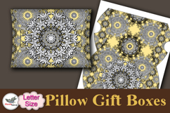 Silver Mandala Pillow Box Template Kit Letter Product Image 5
