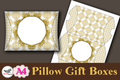 Gold Ornate Pillow Box Template Kit Vol.2 A4 Printable Product Image 5