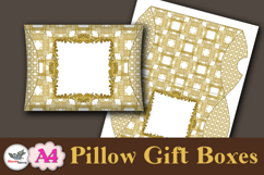 Gold Ornate Pillow Box Template Kit A4 Printable Product Image 5