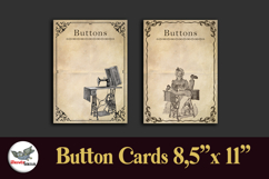 Vintage Button Cards Printable 8.5x11 Sewing Set Product Image 4