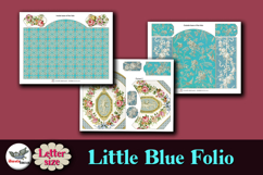 Blue Folio Junk Journal Kit Letter Size Printable Product Image 5