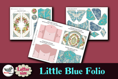 Blue Folio Junk Journal Kit Letter Size Printable Product Image 6