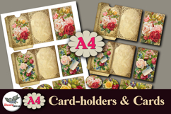 Vintage Floral Card Holders &amp; Cards Printable A4 Product Image 1