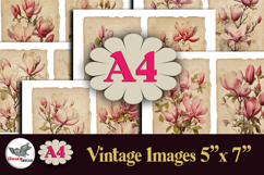 Vintage Magnolia Botanical 5x7 Printable A4 Journal Kit Product Image 1