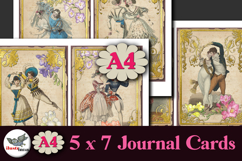 Vintage Dance Journal Cards 5x7 Printable Kit A4 Product Image 1