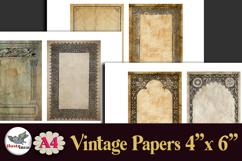 Vintage Frames Papers 4x6 Printable Ephemera Set Product Image 2