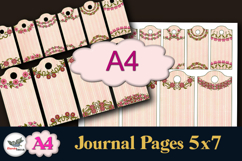 Floral Journal Tags 2 Sizes A4 Printable Set Product Image 1
