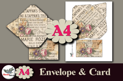 Vintage Floral Envelope and Card Printable A4 Kit Product Image 1