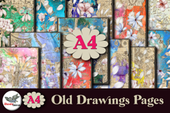 Vintage Floral Drawing Papers A4 Set Product Image 1