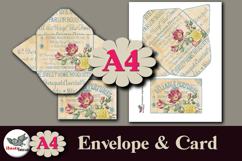 Vintage Floral Envelope and Card Printable A4 Kit Product Image 1