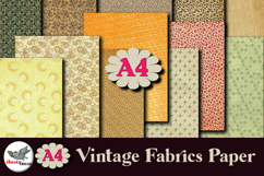 Vintage Fabric Digital Papers A4 Printable Set Product Image 1