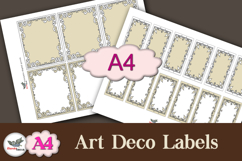 Art Deco Blank Labels Printable Kit A4 Product Image 1