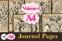Vintage Heraldry Journal Pages A4 Printable Set Product Image 1
