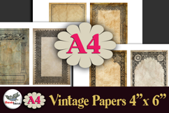 Vintage Frames Papers 4x6 Printable Ephemera Set Product Image 1