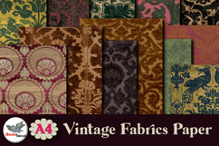 Vintage Damask Fabric Papers Pack 12 A4 JPG Product Image 2