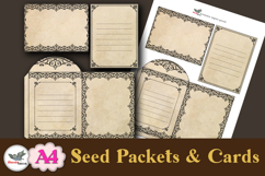 Vintage Seed Packet Cards Printable A4 Set Product Image 2