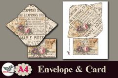 Vintage Floral Envelope and Card Printable A4 Kit Product Image 2