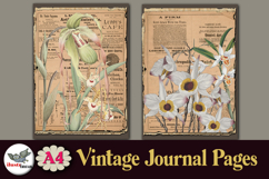Vintage Botanical Journal Pages A4 Printable Set Product Image 2
