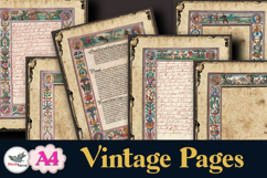Vintage Illuminated Frames Papers A4 Set Product Image 2