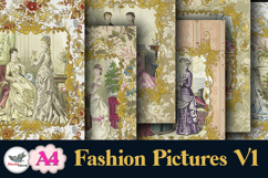 Vintage Fashion Junk Journal Pages A4 Printable Set Product Image 2