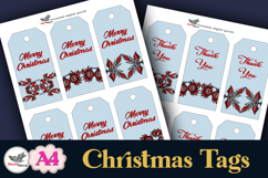 Merry Christmas Gift Tags Printable Set A4 Product Image 2