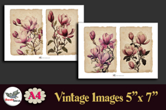 Vintage Magnolia Floral 5x7 Journal Pages Kit A4 Product Image 2