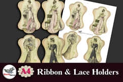 Vintage Fashion Ribbon &amp; Lace Holders Printable A4 Product Image 3