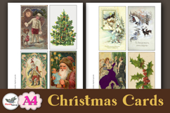 Vintage Christmas Cards Printable Kit A4 Product Image 2