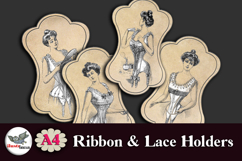 Vintage Fashion Ribbon &amp; Lace Holders Printable A4 Product Image 3
