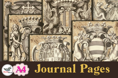 Vintage Heraldry Journal Pages A4 Printable Vol 2 Product Image 2