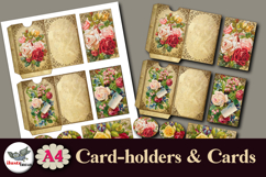 Vintage Floral Card Holders &amp; Cards Printable A4 Product Image 2