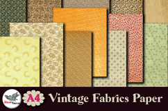 Vintage Fabric Digital Papers A4 Printable Set Product Image 2
