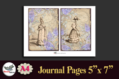 Vintage Fashion Ladies Lilac A4 Junk Journal Kit 5x7 pages Product Image 2