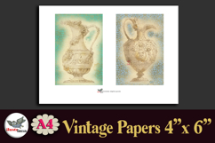 Vintage Vase Papers 4x6 Printable Junk Journal Set Product Image 2