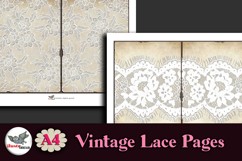 Antique Lace Junk Journal Pages Kit A4 Printable Product Image 2