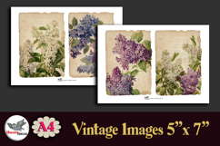 Vintage Lilac Flowers 5x7 Printable Kit A4 Product Image 2