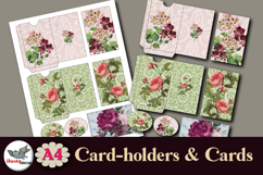 Vintage Floral Card Holders &amp; Cards Printable A4 Set Product Image 2