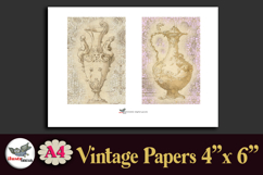 Vintage Vase Papers 4x6 Printable Junk Journal Set Product Image 3