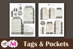 Leonardo Da Vinci Tags &amp; Pockets Junk Journal Kit A4 Product Image 4
